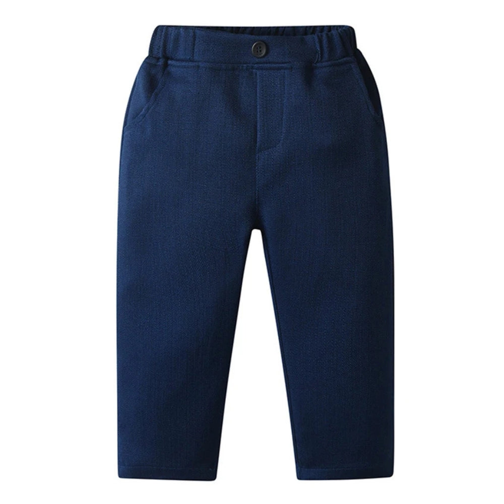 3-Delig Jongenspak met Blauw Overhemd, Gilet en Broek voor Feestelijke Gelegenheden, Ceremonies en Bruiloften