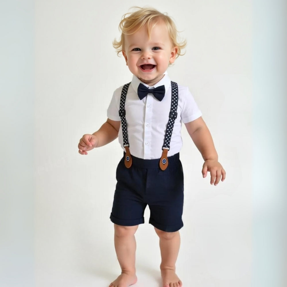 Jongenspak 3-Delig Blauw Hemd met Vest en Pantalon Formele Kleding voor Kinderen