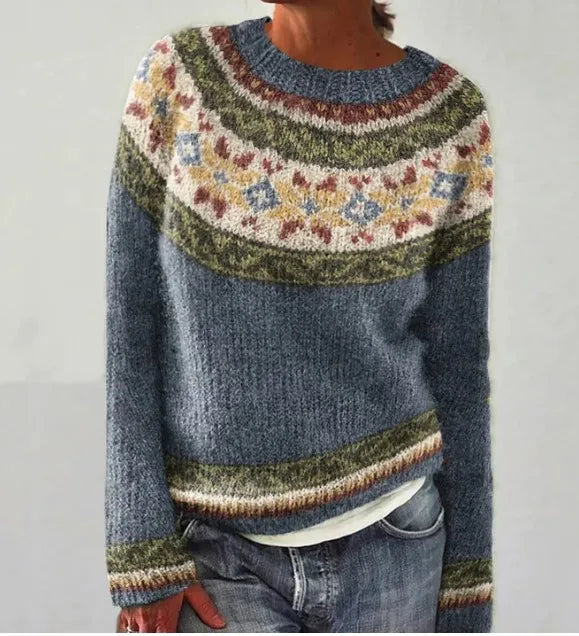 Dames Retro Trui Comfortabele Pasvorm