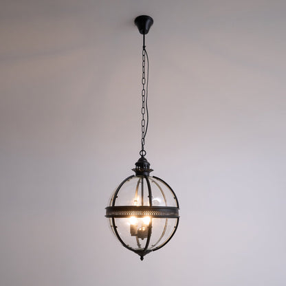 Barok Hanglamp met Glazen Kappen en Gouden Afwerking – Luxe Design Kroonluchter 3-Lichts