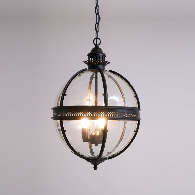 Barok Hanglamp met Glazen Kappen en Gouden Afwerking – Luxe Design Kroonluchter 3-Lichts
