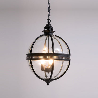 Barok Hanglamp met Glazen Kappen en Gouden Afwerking – Luxe Design Kroonluchter 3-Lichts