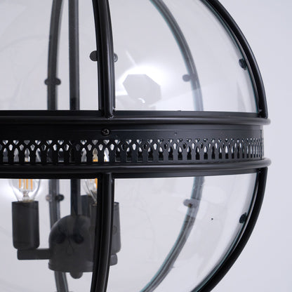 Barok Hanglamp met Glazen Kappen en Gouden Afwerking – Luxe Design Kroonluchter 3-Lichts