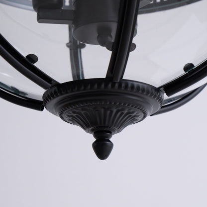 Barok Hanglamp met Glazen Kappen en Gouden Afwerking – Luxe Design Kroonluchter 3-Lichts