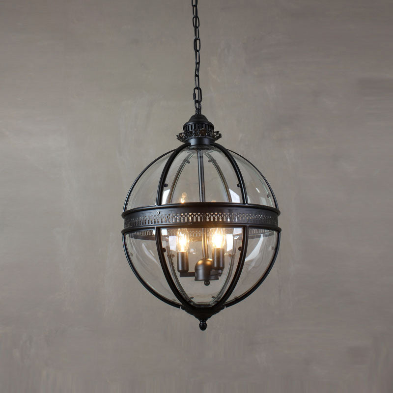 Barok Hanglamp met Glazen Kappen en Gouden Afwerking – Luxe Design Kroonluchter 3-Lichts