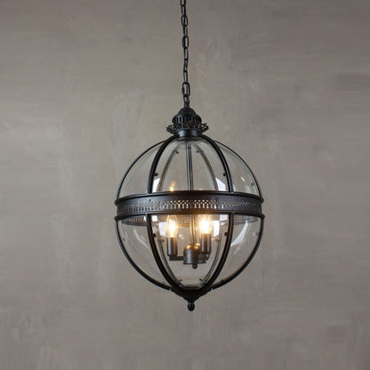 Barok Hanglamp met Glazen Kappen en Gouden Afwerking – Luxe Design Kroonluchter 3-Lichts