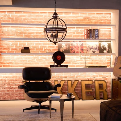 Barok Hanglamp met Glazen Kappen en Gouden Afwerking – Luxe Design Kroonluchter 3-Lichts