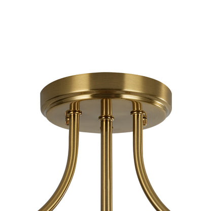 Glazen Plafondlamp Drum Messing 30cm 2 Lichts Gehamerd Glas Woonkamer Eetkamer Semi Flush Mount Badkamer Entree Hal Slaapkamer
