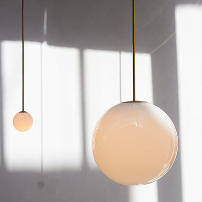 Hanglamp Messing Melkglas Plafond Minimalistisch Modern Scandinavisch Hal Eettafel Nachtkastje