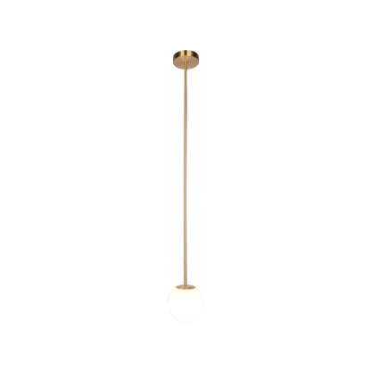 Hanglamp Messing Melkglas Plafond Minimalistisch Modern Scandinavisch Hal Eettafel Nachtkastje