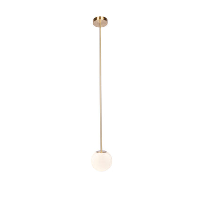 Hanglamp Messing Melkglas Plafond Minimalistisch Modern Scandinavisch Hal Eettafel Nachtkastje
