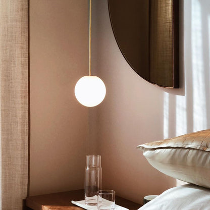 Hanglamp Messing Melkglas Plafond Minimalistisch Modern Scandinavisch Hal Eettafel Nachtkastje