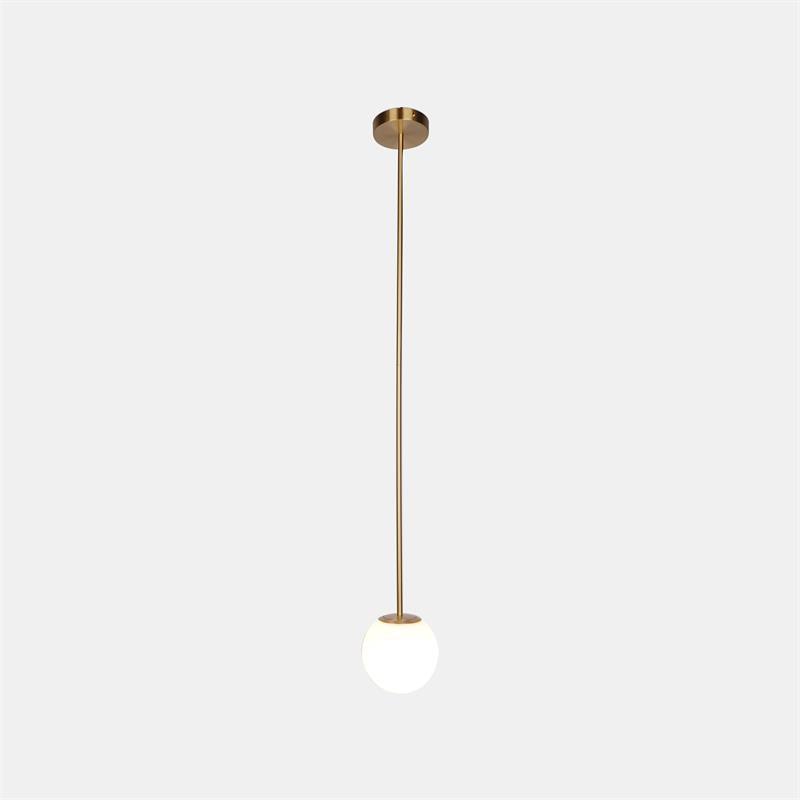 Hanglamp Messing Melkglas Plafond Minimalistisch Modern Scandinavisch Hal Eettafel Nachtkastje