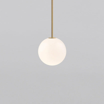 Hanglamp Messing Melkglas Plafond Minimalistisch Modern Scandinavisch Hal Eettafel Nachtkastje