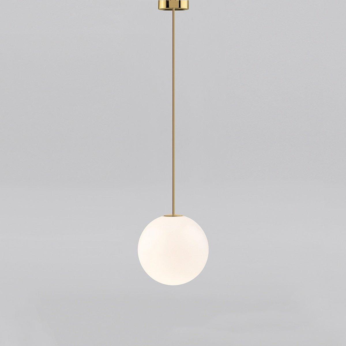 Hanglamp Messing Melkglas Plafond Minimalistisch Modern Scandinavisch Hal Eettafel Nachtkastje