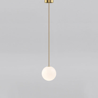 Architecturale Hanglamp met Opaal Glas — Messing of Zwart — Ø9-30cm — 100-200cm Hoogte