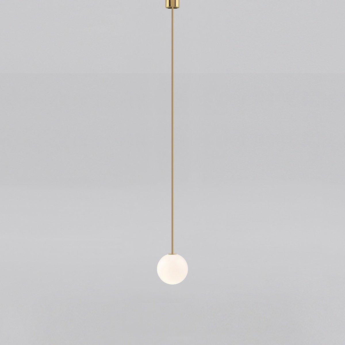 Hanglamp Messing Melkglas Plafond Minimalistisch Modern Scandinavisch Hal Eettafel Nachtkastje