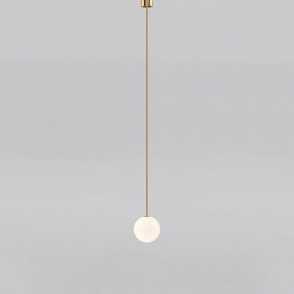 Architecturale Hanglamp met Opaal Glas — Messing of Zwart — Ø9-30cm — 100-200cm Hoogte