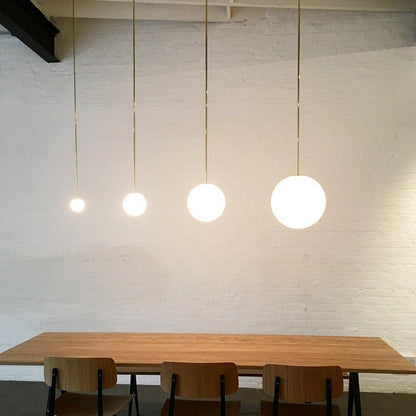 Hanglamp Messing Melkglas Plafond Minimalistisch Modern Scandinavisch Hal Eettafel Nachtkastje