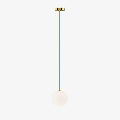 Architecturale Hanglamp met Opaal Glas — Messing of Zwart — Ø9-30cm — 100-200cm Hoogte