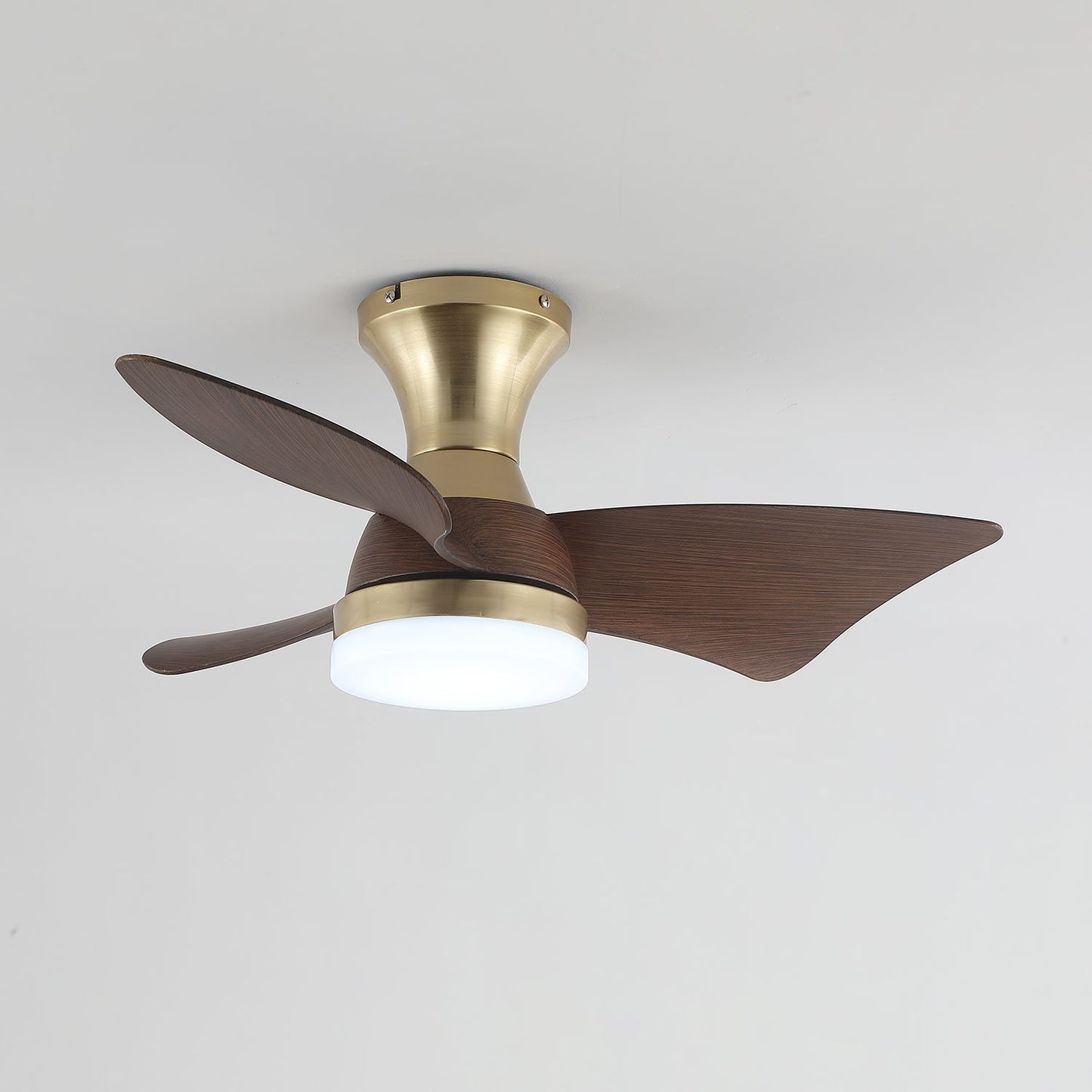 Moderne Plafondventilator met Verlichting – Houtnerf – Ø55 cm – Afstandsbediening – 6 Snelheden