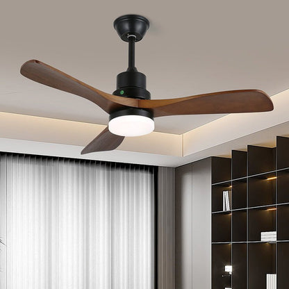 Plafondventilator met Verlichting en 6 Snelheden – Scandinavisch Design in Natuurlijke Houtafwerking