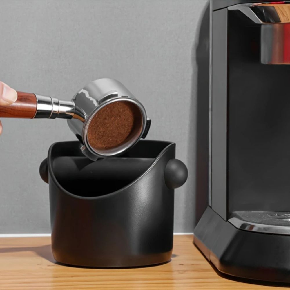 Koffiekloppot Modern Design ABS Kunststof Mat Afwerking Antislipbodem Verwijderbare Klopstang Professioneel Thuis Café Barista Espresso Dik Afval Opvang Accessoire