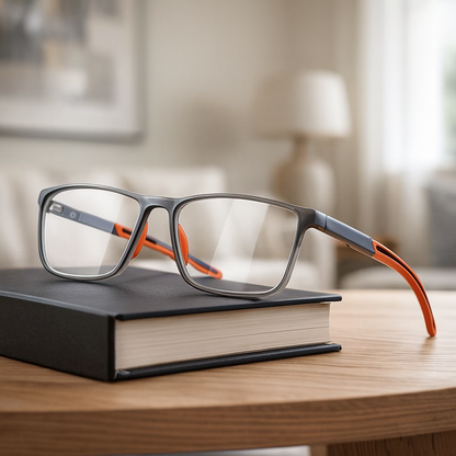 Multifocale Leesbril met Blauwe Lichtfilter – Ultralichte TR90 Bril met UV-Bescherming en Progressieve Glazen voor Scherp Zicht