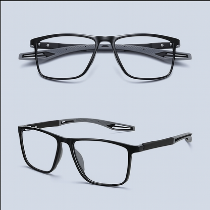 Multifocale Leesbril met Blauwe Lichtfilter – Ultralichte TR90 Bril met UV-Bescherming en Progressieve Glazen voor Scherp Zicht