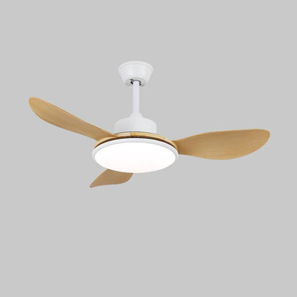 Plafondventilator met LED-verlichting en afstandsbediening | Scandinavisch design met houtnerf afwerking