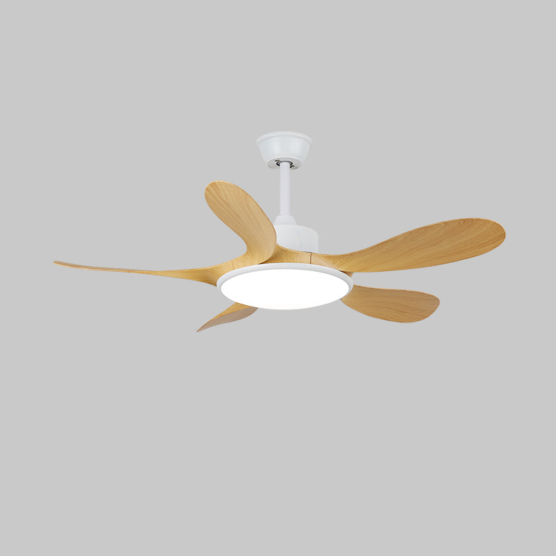 Plafondventilator met LED-verlichting en afstandsbediening | Scandinavisch design met houtnerf afwerking