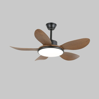 Plafondventilator met LED-verlichting en afstandsbediening | Scandinavisch design met houtnerf afwerking