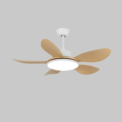 Plafondventilator met LED-verlichting en afstandsbediening | Scandinavisch design met houtnerf afwerking