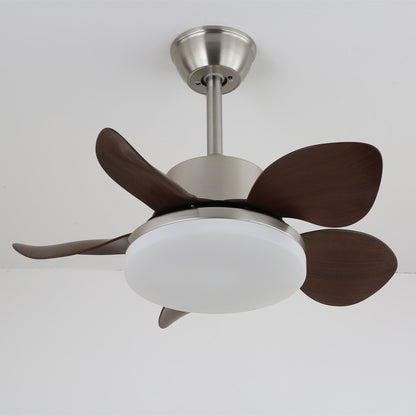 Plafondventilator Alenya met Houtlook en Geïntegreerde Verlichting Ø55cm 48W Grijsbruine Bladeren voor Alle Seizoenen