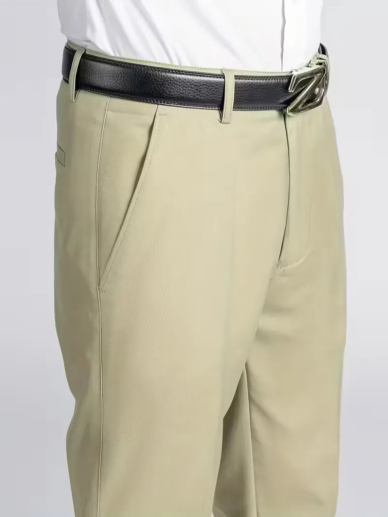 Broek met elastische tailleband en regular fit