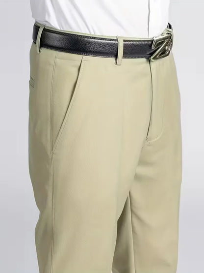 Broek met elastische tailleband en regular fit