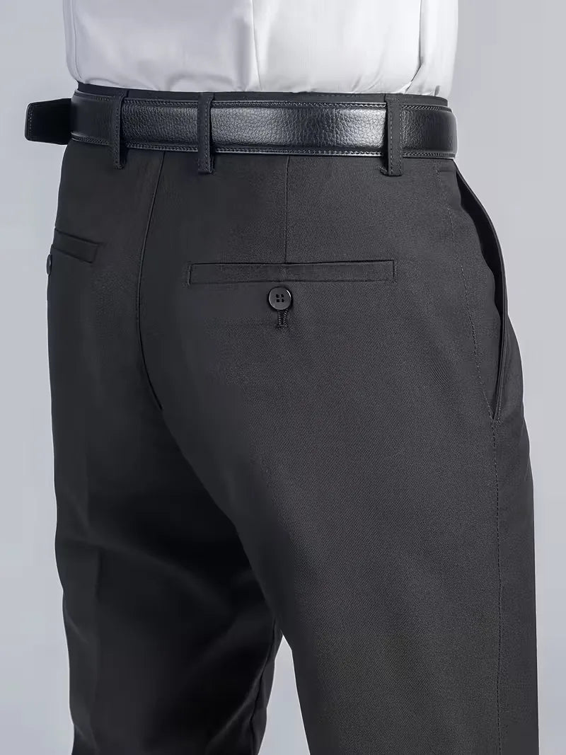 Broek met elastische tailleband en regular fit