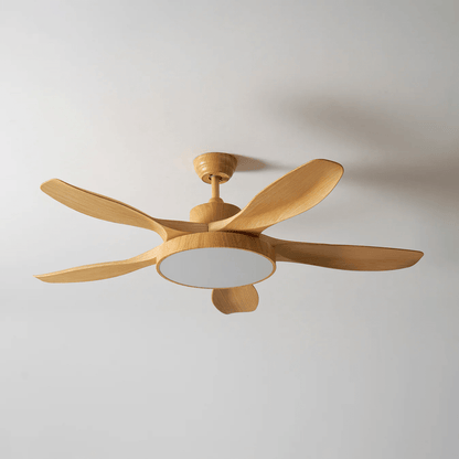 Design Plafondventilator met Geïntegreerde Verlichting StillWind – 132 cm Bladwijdte – Hout-Look ABS Bladen – LED – Afstandsbediening – 6 Snelheden