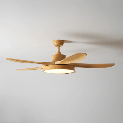 Design Plafondventilator met Geïntegreerde Verlichting StillWind – 132 cm Bladwijdte – Hout-Look ABS Bladen – LED – Afstandsbediening – 6 Snelheden