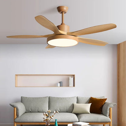 Design Plafondventilator met Geïntegreerde Verlichting StillWind – 132 cm Bladwijdte – Hout-Look ABS Bladen – LED – Afstandsbediening – 6 Snelheden