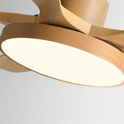 Design Plafondventilator met Geïntegreerde Verlichting StillWind – 132 cm Bladwijdte – Hout-Look ABS Bladen – LED – Afstandsbediening – 6 Snelheden