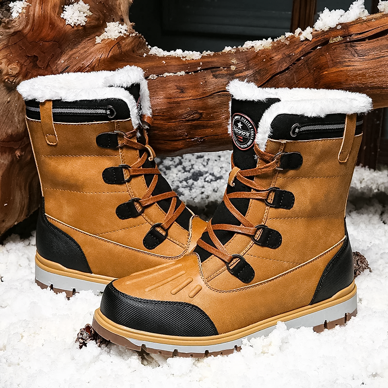 Heren Winterlaarzen Warm Gevoerd Waterdicht met Antislipzool