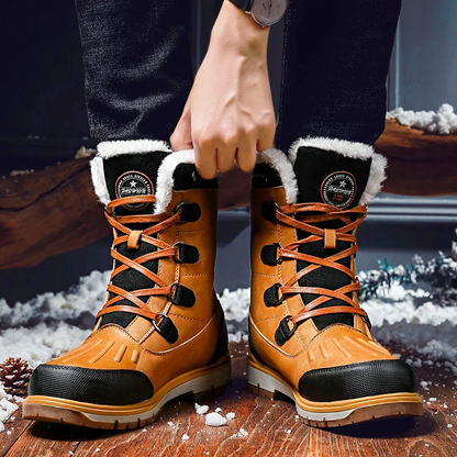 Heren Winterlaarzen Warm Gevoerd Waterdicht met Antislipzool