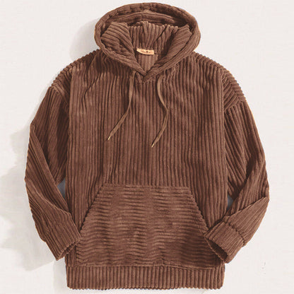 Ribfluweel Hoodie Geribde Sweater voor Heren