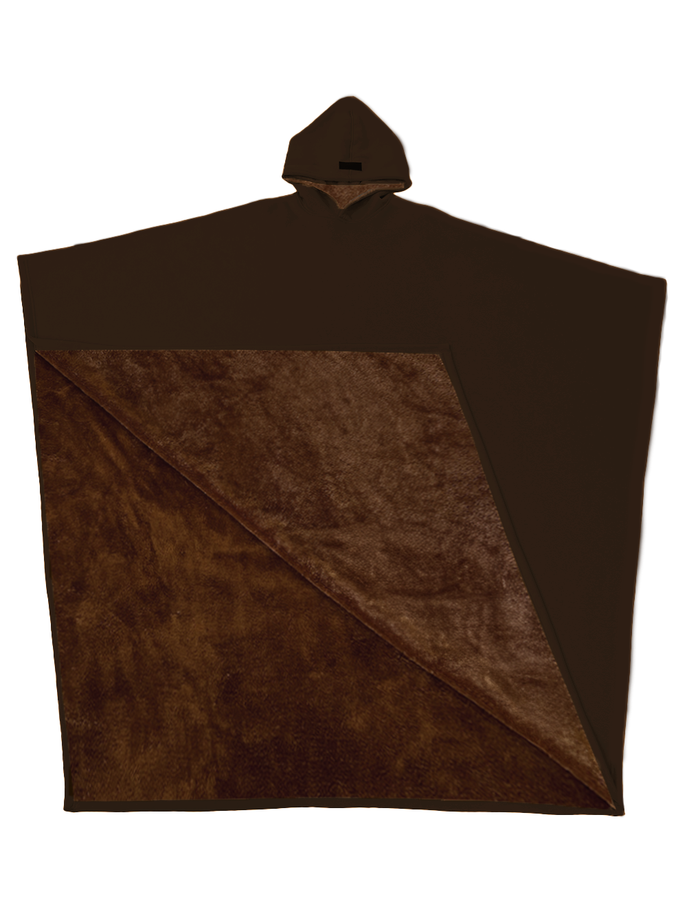 Fleece Poncho Warm en Zacht met Capuchon Luxe Kwaliteit