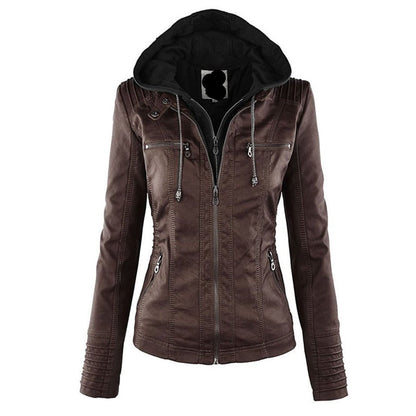 Leren jas met capuchon stijlvol en elegant