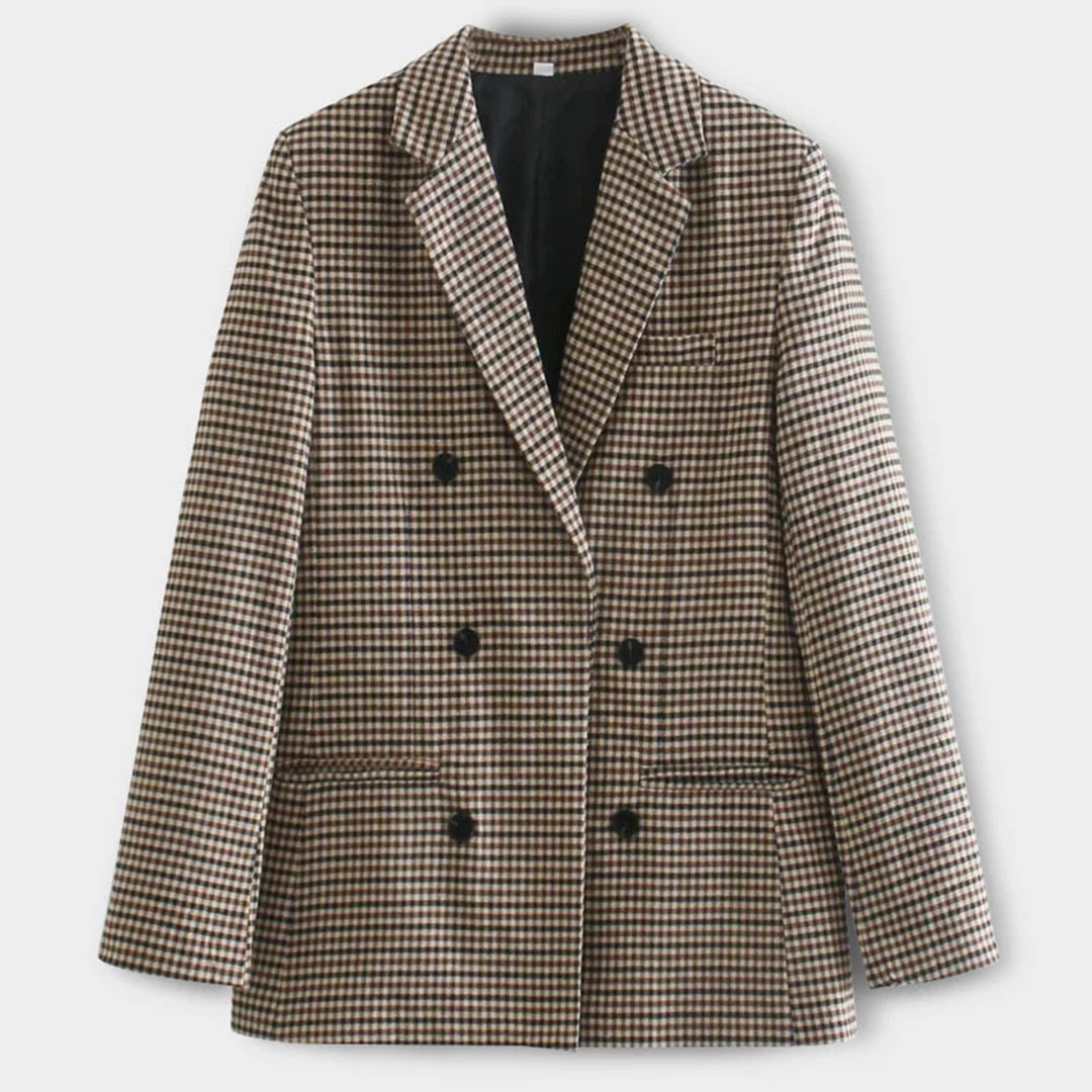 Dames Blazer Geruit Modieus Design