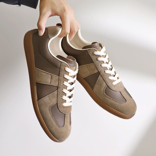 Heren Sneakers Low-Top met Veters en Stiksels