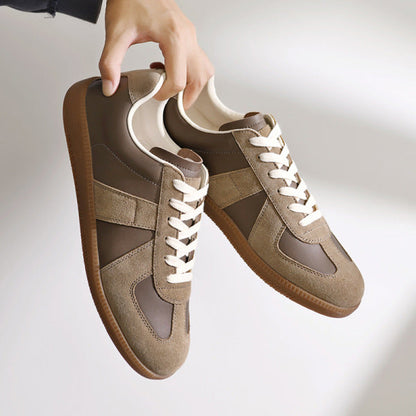 Heren Sneakers Low-Top met Veters en Stiksels