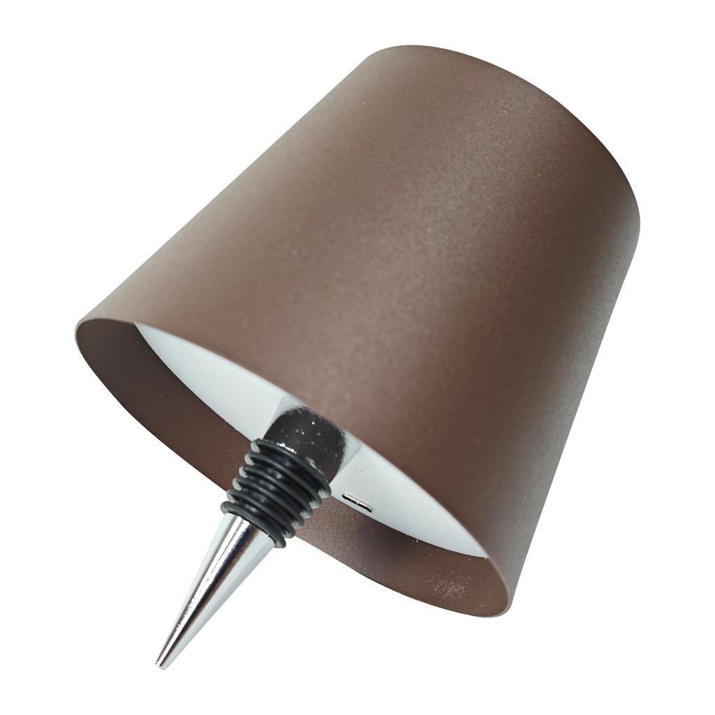 Draadloze Dimbare LED Flessenlamp Modern Design Oplaadbaar USB-C Wit Zwart Bruin Goud